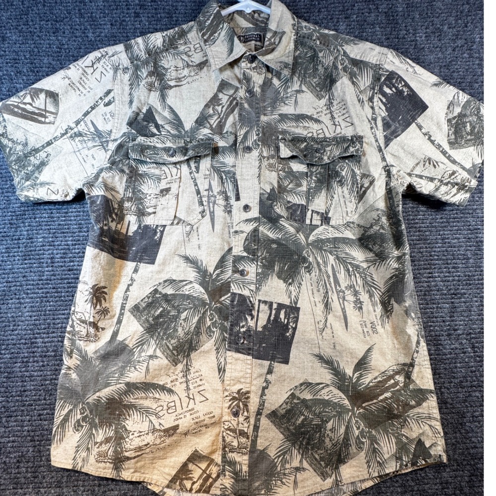 Route 66 Original Clothing Co Mens M Hawaiian Print Short Sleeve Button Up Shirt